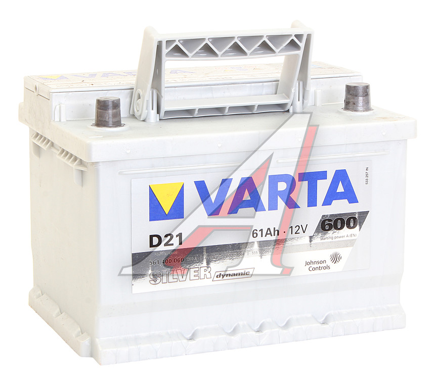 Изображение 1, 6СТ61(0) D21 Аккумулятор VARTA Silver Dynamic 61А/ч обратная полярность,  низкий