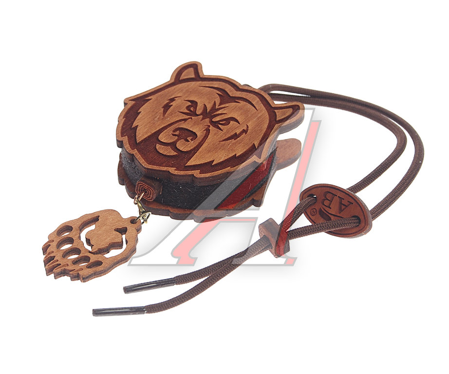 Изображение 1, 4678597202556 (bearbrownset) Подвеска ароматная «Медведь» в крафтовой упаковке коричневая AROMA BAR