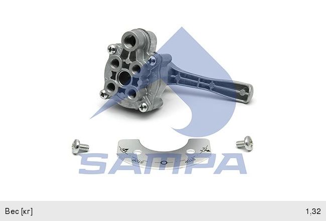 Изображение 1, 094.106 Кран BPW DAF MERCEDES ручного управления пневмоподвеской прицепа SAMPA