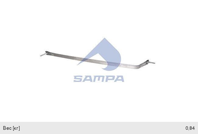 Изображение 1, 050.444 Хомут глушителя DAF ленточный SAMPA