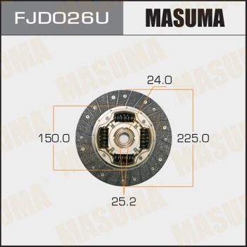 Изображение 1, FJD026U Диск сцепления SUBARU Forester (97-) (2.0), Impreza (93-) (1.6/1.8) (225мм) MASUMA