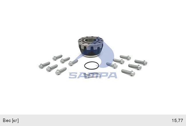 Изображение 1, 075.598 Подшипник ступицы SAF (блок с болтами, оси SKRB 9022, 9019) SAMPA