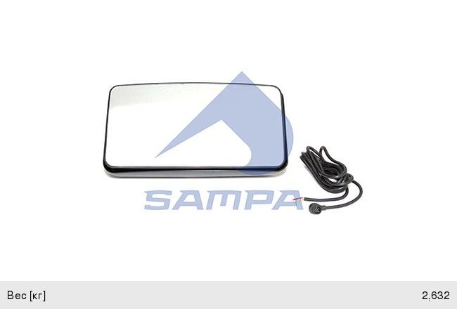 Изображение 1, 022.101 Зеркало боковое MAN F2000 правое электрическое с подогревом SAMPA